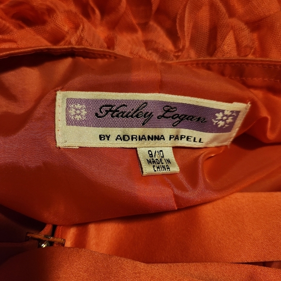 Hailey Logan By Adrianna Propell Coral Rosette Strapless Gown - Picture 11 of 14